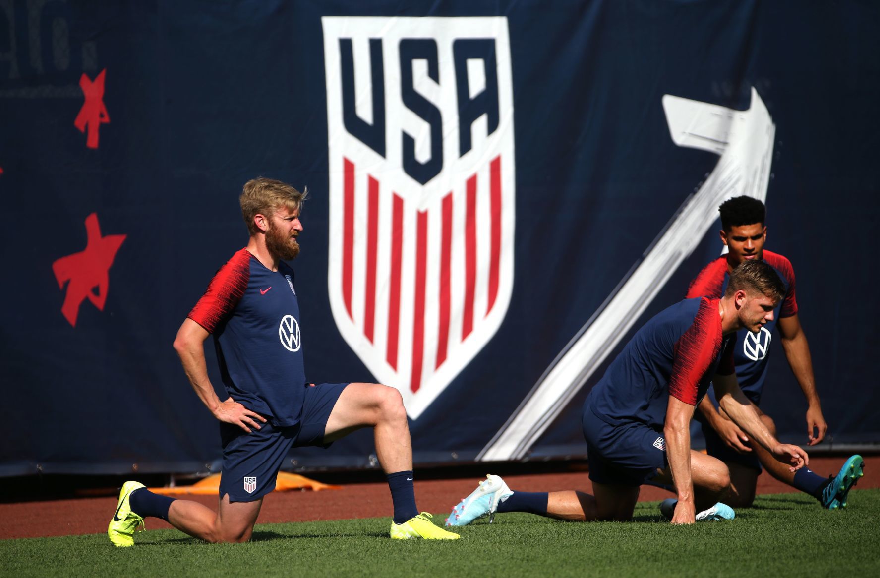 U.S. men's national team practice at Busch Stadium